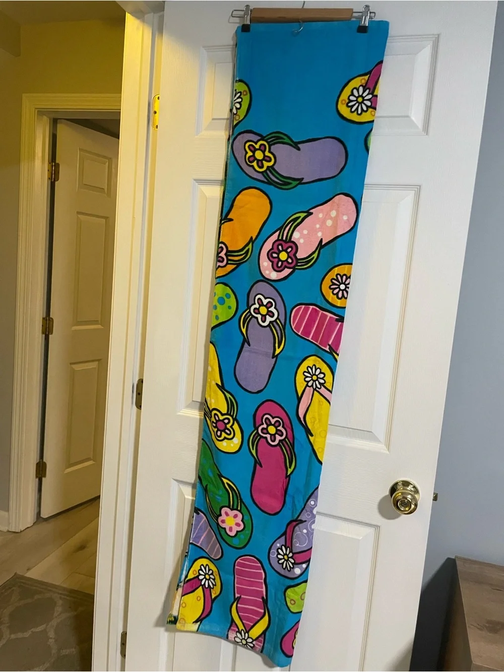 Beach Towel in Turquoise, Yellow, Pink, Green